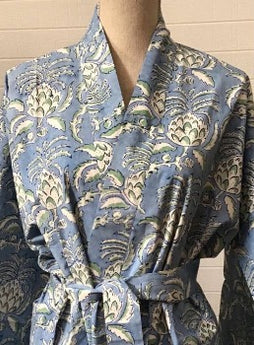 Thistle blue bathrobe