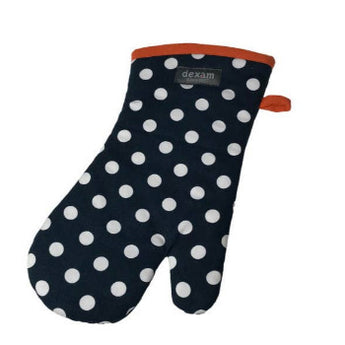 Dexam Blue & White Polka Dot Oven Mitt