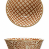 Small ceramic pinch pot bowls, each with different geometric patterns