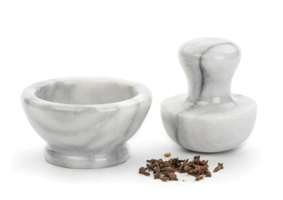 RSVP International - Marble Spice Grinder - White